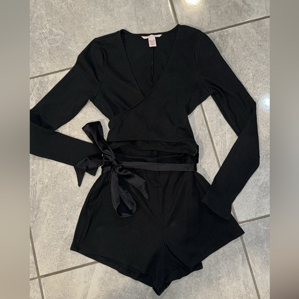 Victoria’s Secret black wrap around romper